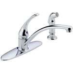 Lead Law Compliant 1.8 GPM 1 Handle Kitchen Faucet With Spray