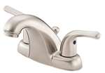 California Energy Commission Registered Lead Law Compliant 2 Lever 4 Lavatory Faucet Brushed Nickel 1.5 Gallons Per Minute