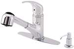 California Energy Commission Registered Lead Law Compliant 1 Lever 2 Hole Kitchen Faucet Polished Chrome 2.5 Gallons Per Minute