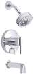 Ccy 1 Handle Tub and Shower Faucet Trim Polished Chrome 2.0 GPM
