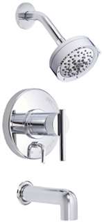Ccy 1 Handle Tub and Shower Faucet Trim Polished Chrome 2.0 GPM