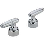 Small Lever Handle Base Pair Polished Chrome
