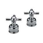 Small Cross Metal Handle Pair Polished Chrome