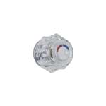 Large Single Clear Knob Handle Polished Chrome