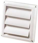 3 Louvered BATH Hood White