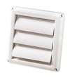 4 Louvered Vent Hood White