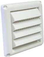 6 Hood With Fixed Louver White