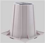 6 Two Piece Reg Heat Pump Riser Gray