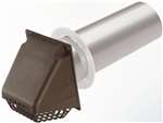4 Brown Hooded Dryer Vent