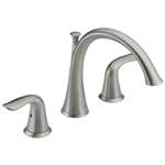 2 Handle Lever Roman Tub Trim *lahara Stainless Steel 19 GPM