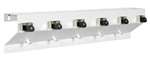 White Mop & Broom Holder W/ 4IN SHLF