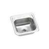 15 X 15 One Hole 1 Bowl Stainless Steel Bar Sink Celebrity