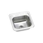 15 X 15 Two Hole 1 Bowl Stainless Steel Bar Sink Celebrity