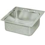19 X 19 Three Hole 1 Bowl Deep Stainless Steel Sink Lustertone