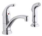 Lead Law Compliant 1 Handle Lever Kitchen Faucet Escutcheon Polished Chrome 1.5 GPM