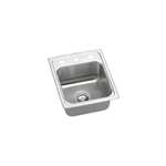 15 X 17 Two Hole 1 Bowl Sink Lustertone Stainless Steel