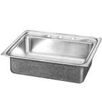 15 X 17 Three Hole 1 Bowl Stainless Steel Sink Lustertone