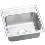 19X18X6-1/2 Three Hole 1 Bowl ADA Stainless Steel Sink