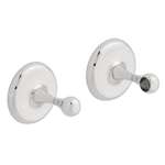 Pair Towel Bar Posts Satin Nickel