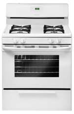 White Free Standing Gas Manual Clean Range