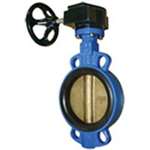 2 Cast Iron Bronze Buna 200 # Wafer Butterfly Valve Lever Operator