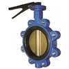 2 Ductile Iron Bronze Buna 200 # Lug Butterfly Valve Lever Operator