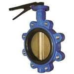 4 Ductile Iron Bronze EPDM 200 # Lug Butterfly Valve Lever Operator