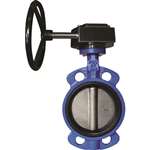 2-1/2 Cast Iron Stainless Steel Buna 255# Wafer Butterfly Valve Gear Operator