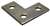 3-1/2 Plated Three Hole CNR Plate