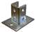 3-1/2 Plated Two Hole Square Single Channel Post Base