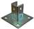 3-1/2 GRN Four Hole Square Single Channel Post Base