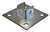 1-5/8 Plated Four Hole Square Single Channel Post Base