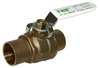 Lead Law Compliant 1/2 Brass 600 # Two Piece Sweat Full Port Ball Valve