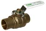 Lead Law Compliant 2-1/2 Brass 600 # Two Piece Sweat Full Port Ball Valve