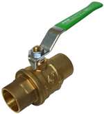 Lead Law Compliant 1 Brass 600 # WOG Sweat Two Piece Full Port Ball Valve