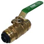 Lead Law Compliant 1/2 Brass Push Fitting 200 # Ball Valve