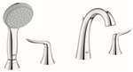 Ccy X Four Hole Roman Tub With Hand Shower Agira Oil Rubbed Bronze 2