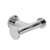 Double Robe Hook Plain Rosette Kubic CP