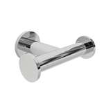 Double Robe Hook Plain Rosette Kubic CP