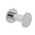 Single Robe Hook Plain Rosette Kubic CP