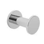 Single Robe Hook Plain Rosette Kubic CP