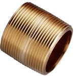 Lead Law Compliant 2XCLOSE Brass Nipple GBL