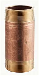 Lead Law Compliant 2-1/2 X 4 Brass Nipple GBL