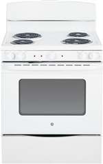 White 30 Electric Self Clean Free Standing Range
