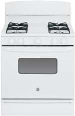 White 30 Gas Standard Clean Free Standing Range