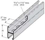 1-5/8 X 1-5/8 X 10 Galvanized Half slot Bolted Bonnet Strut