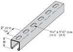 1-5/8X1-5/8X20 14 Galvanized Half slot Strut