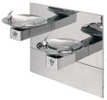 Lead Law Compliant Hi-lo ADA Wall Mount Stainless Steel Drink Fountain With ACC