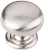 1-1/4 DIA Cabinet Knob With SCRW Satin Nickel