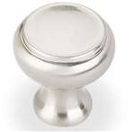 1-1/4 DIA Cabinet Knob With 2 SCRW Satin Nickel